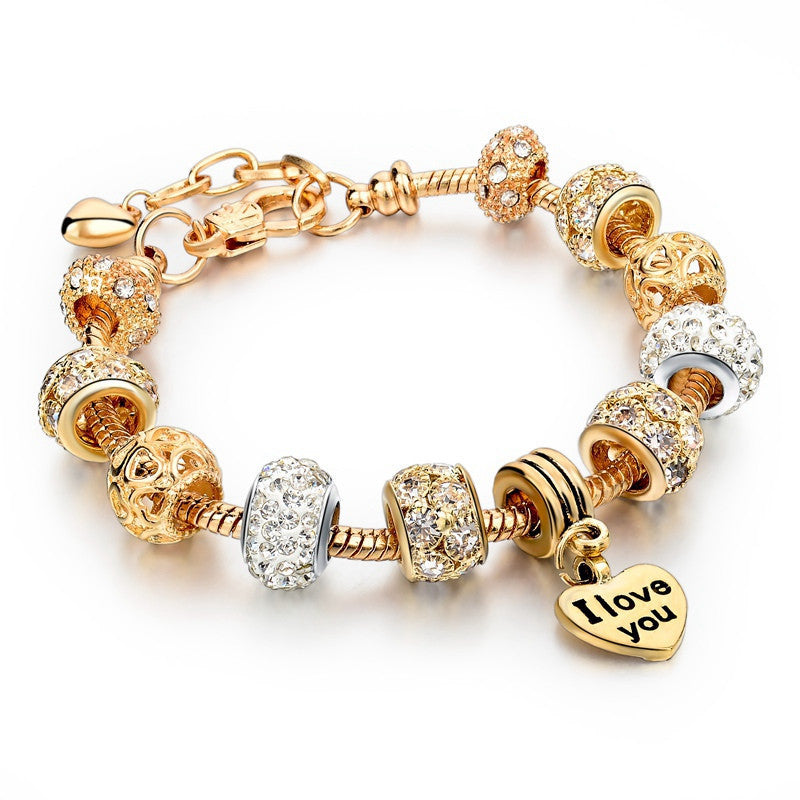 Selling Heart Charm Bracelets & Bangles Gold Bracelets For Women DIY Pulsera Famous Brand Jewellery SBR150074 - CelebritystyleFashion.com.au online clothing shop australia