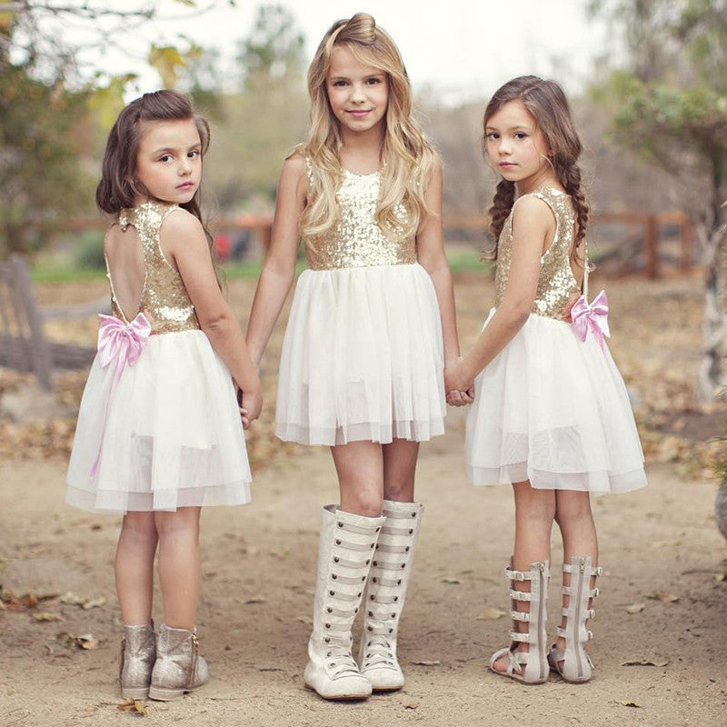 New Summer Girls Dress Princess Kids Wedding Dresses Sequins Girls Clothes Kids Clothing Christmas Children Party Costume - CelebritystyleFashion.com.au online clothing shop australia