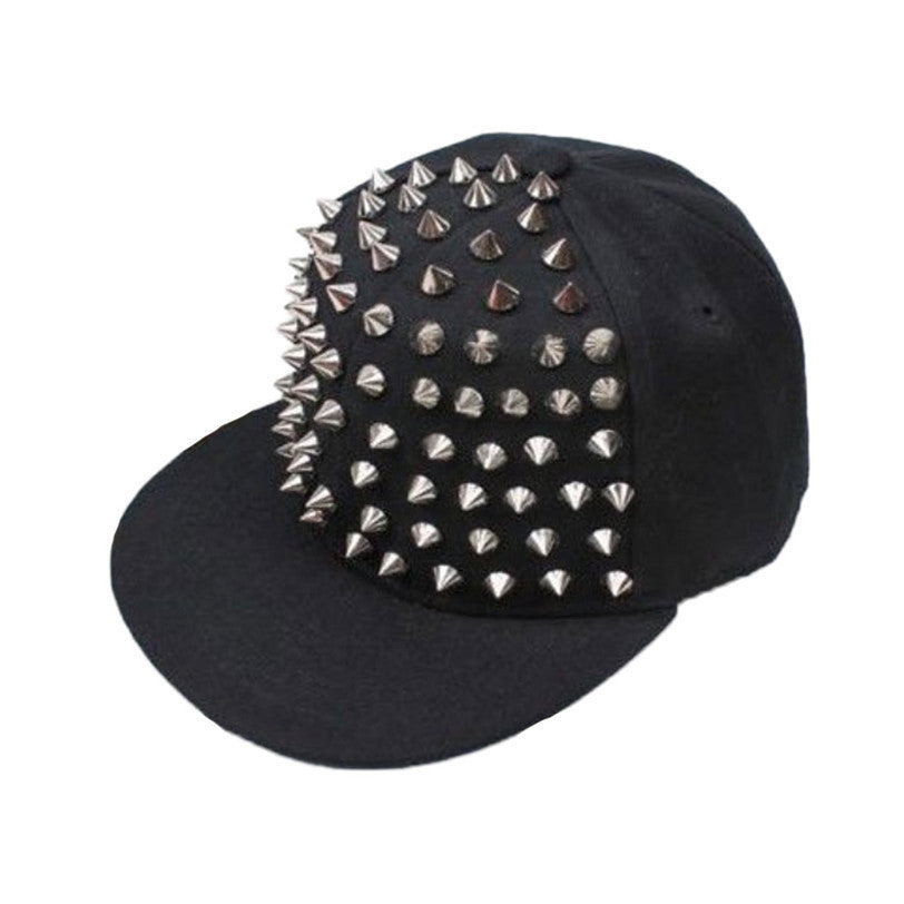 Punk Hedgehog Rock Hip Hop Silver Rivet Stud Spike Spiky Hat Cap Baseball Cap zk - CelebritystyleFashion.com.au online clothing shop australia