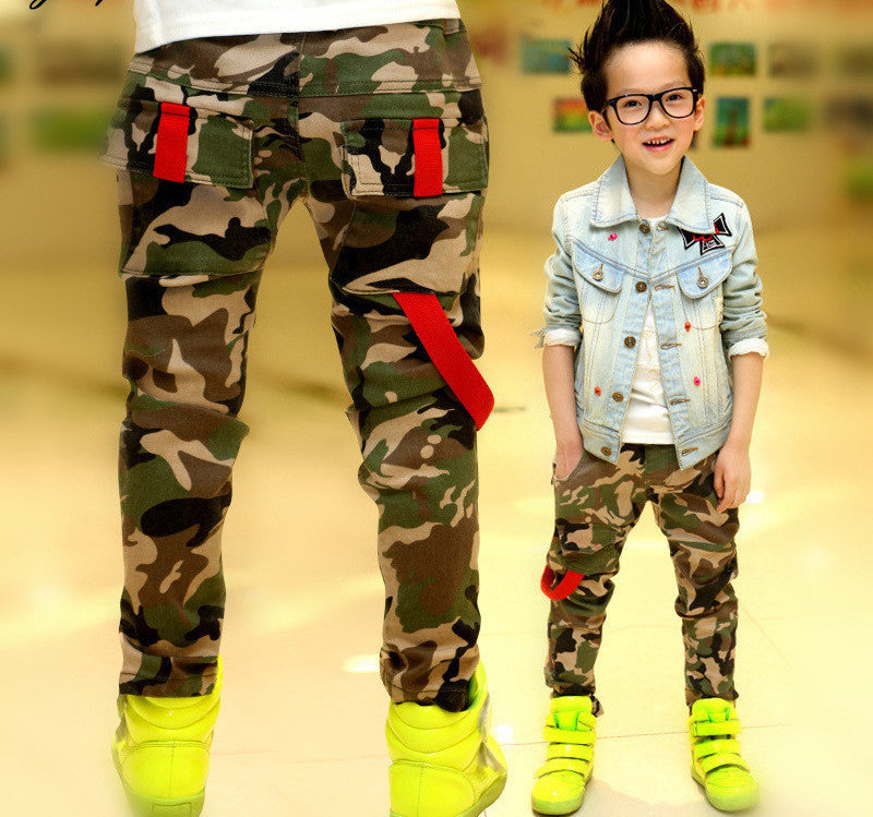 New Autumn Teens Jeans For Boy Camouflage Baby Boys Jeans Pants Designer Kids Jean Children's Elastic Waist Denim Long Pant - CelebritystyleFashion.com.au online clothing shop australia