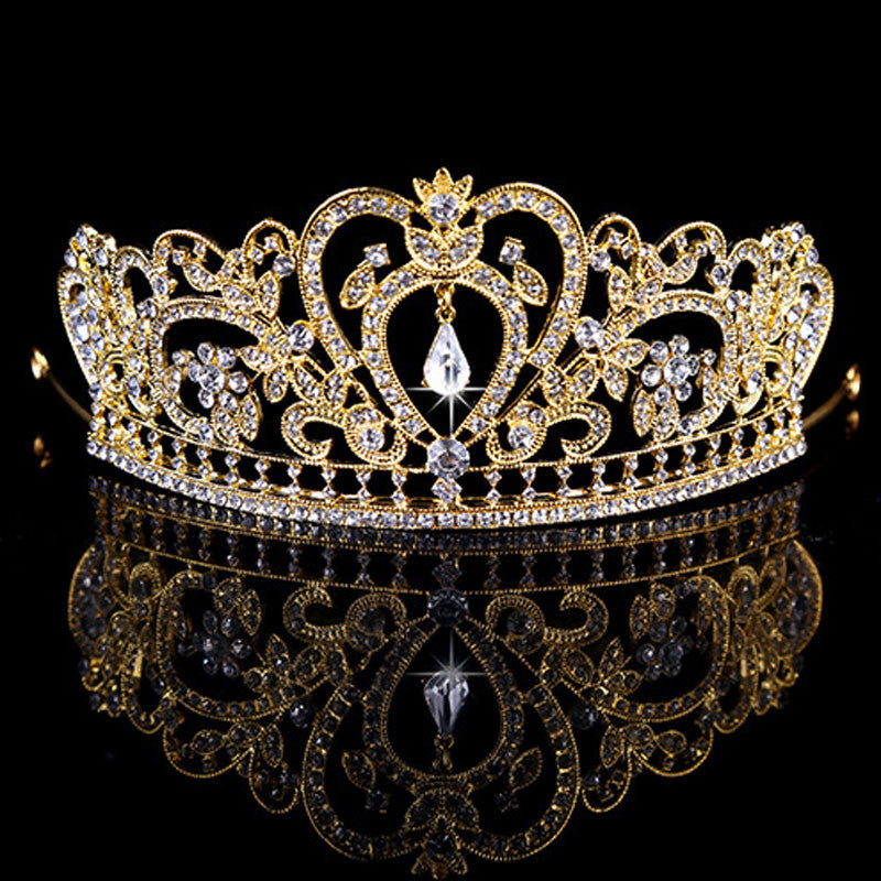 Gold Silver Bridal Tiaras Crowns Crystal Rhinestone Pageant Bridal Wed