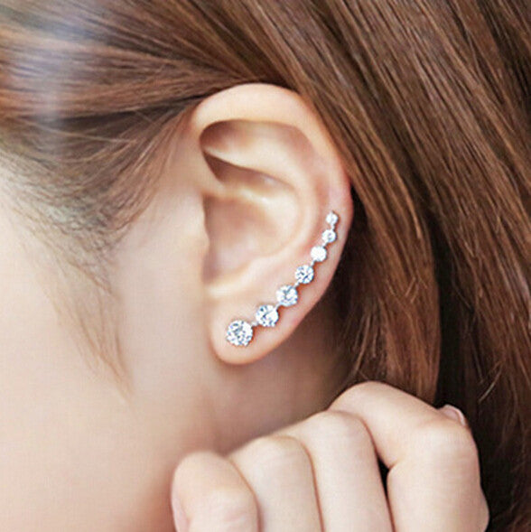 925-sterling-silver Stud Earrings For Women Refinement Cubic Zircon Diamond Seven Pente Earings Sterling-silver-jewelry A165 - CelebritystyleFashion.com.au online clothing shop australia