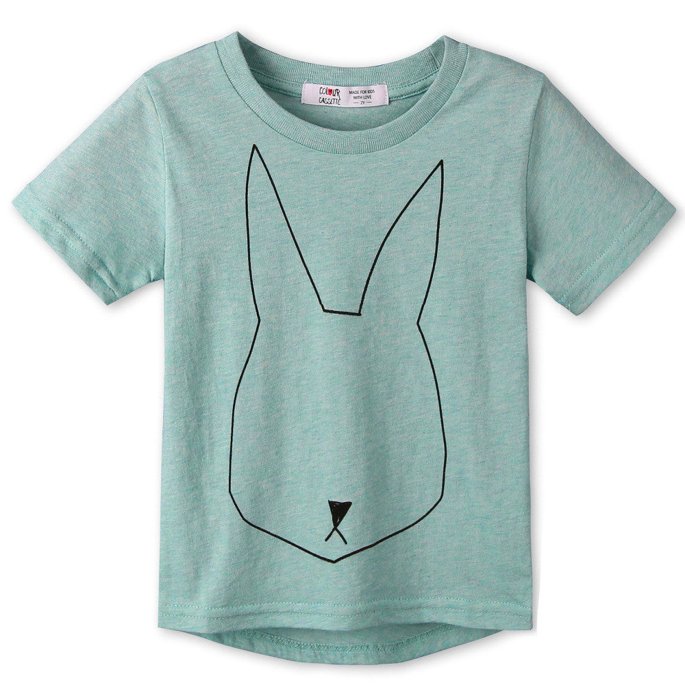 Summer Children Clothes 100%Cotton Jersey allover Rabbit print Short Sleeves Kids boy's girls T shirt . Two colors - CelebritystyleFashion.com.au online clothing shop australia