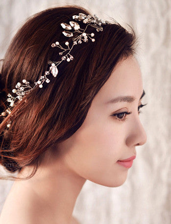 Women headband handmade hair ornaments pearl jewelry marriage crystal decoration Festival Gifts wedding party accessories milu - CelebritystyleFashion.com.au online clothing shop australia