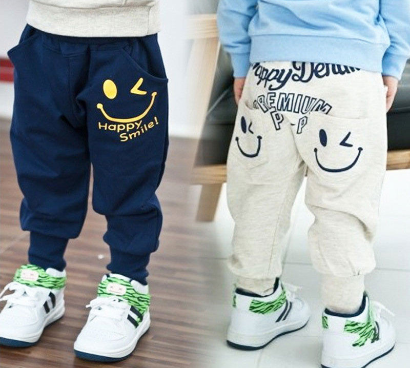 Cotton Kids Boys Pants Smiling Boys Harem Pants Boys Clothes Sports Casual Boys Trousers - CelebritystyleFashion.com.au online clothing shop australia