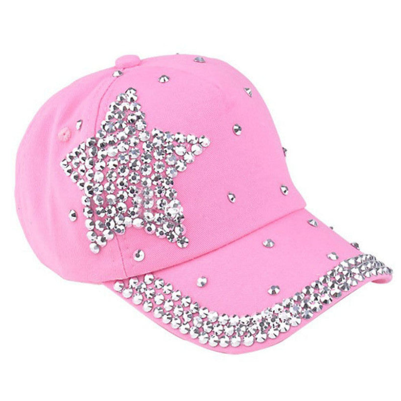 Amazing 5 Colors Fashion Children Kids Baseball Cap Rhinestone Star Shaped Boy Girls Snapback Hat Summer - CelebritystyleFashion.com.au online clothing shop australia