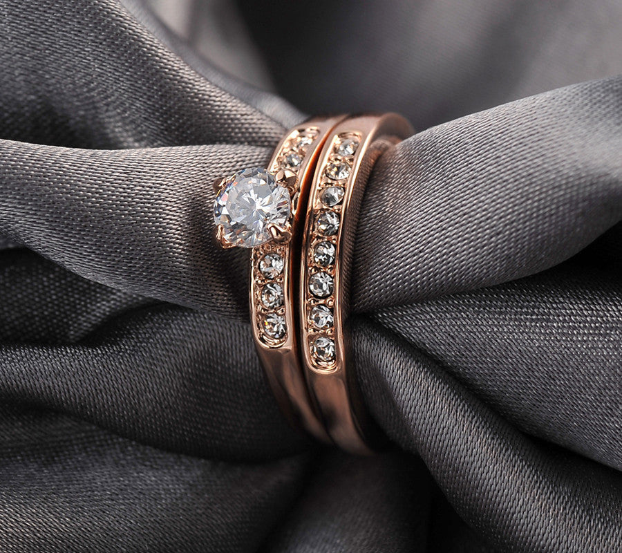 Real Italina Rings for women Genuine Austria Crystal 18K Gold Plated Fashion ring Zirconia #RG95702 - CelebritystyleFashion.com.au online clothing shop australia