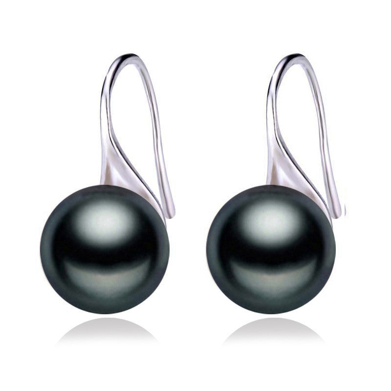 100% real Natural Pearl earrings,fresh water pearl earrings for women black pearl earrings silver 925 jewelry birthday gift - CelebritystyleFashion.com.au online clothing shop australia
