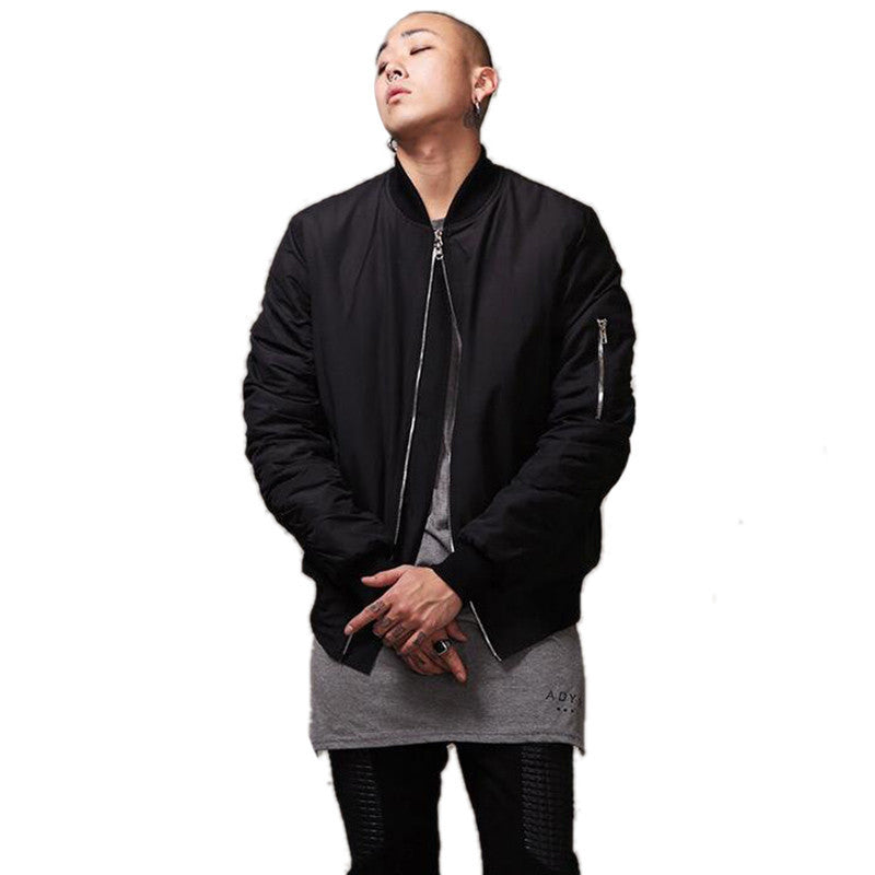 Fashion Mens Military Style Bomber Jacket Black Mens Slim Fit Hip Hop Varsity Baseball Jacket Q1646 - CelebritystyleFashion.com.au online clothing shop australia