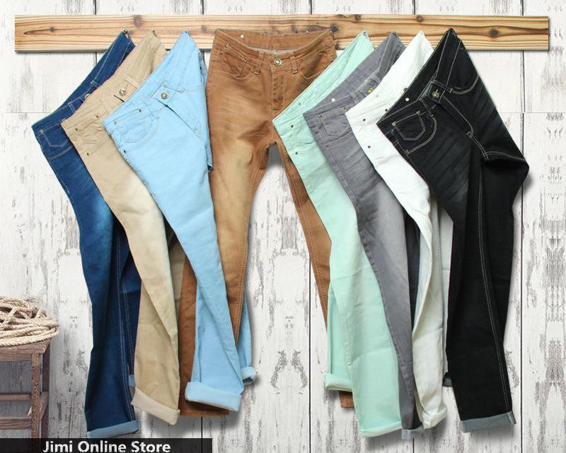 many color Jeans men mens jeans elastic waist skinny men's jeans long slim fit casual trousers denim pants men 28 - 38 36 - CelebritystyleFashion.com.au online clothing shop australia