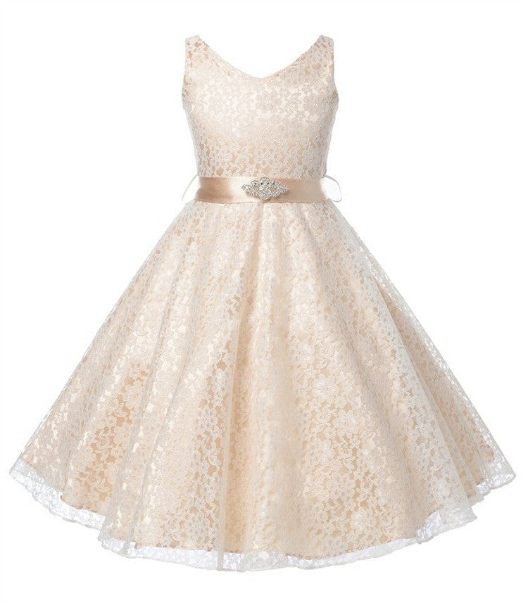 girls party wear dress kids flower lace children girls elegant ceremonies wedding birthday dresses teenagers prom gowns - CelebritystyleFashion.com.au online clothing shop australia