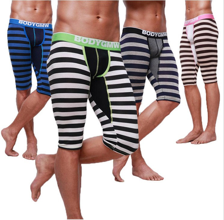 men's low-rise casual half pants camouflage lounge pants knee-length pants striped pajama 4colors S M L - CelebritystyleFashion.com.au online clothing shop australia
