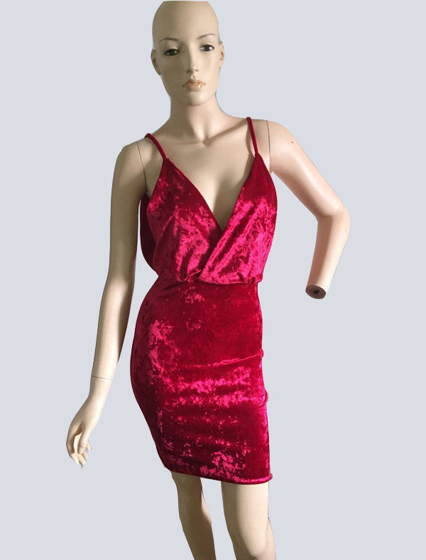 Velvet Sleeveless Dress - CelebritystyleFashion.com.au online clothing shop australia