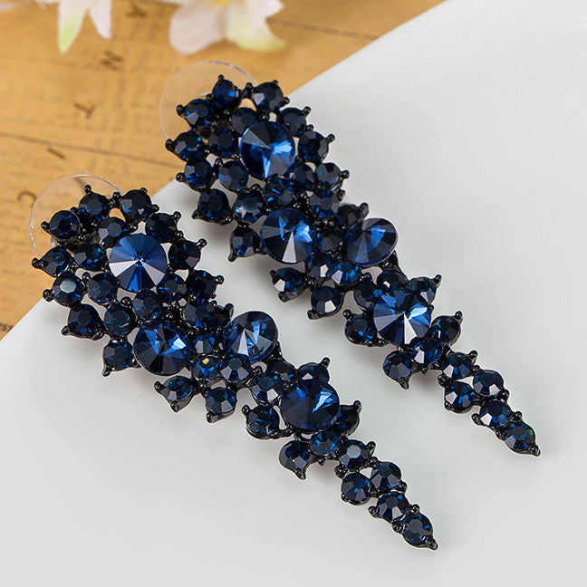 Relogio Masculino Fashion Max Brincos Grandes Women Joias Royal Sapphire blue Stud Earings Noble Pendientes Aretes bijoux Brinco - CelebritystyleFashion.com.au online clothing shop australia