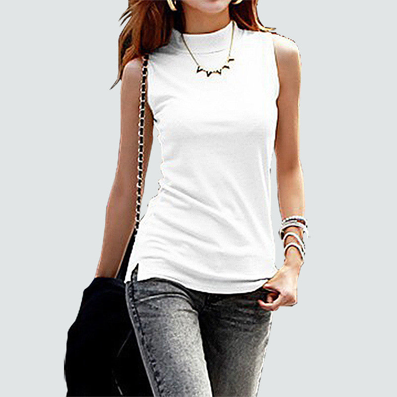 women autumn winter sleeveless solid color Tops & Tees cotton Tanks tops & Camis women lady Vest 10 colors - CelebritystyleFashion.com.au online clothing shop australia