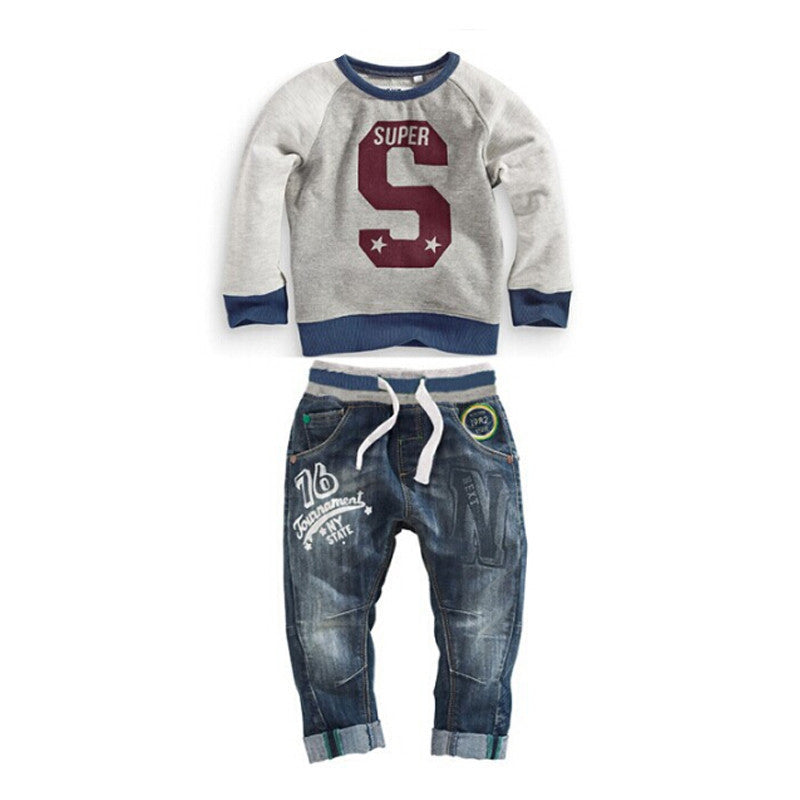 Foreign trade children's clothes Europe and the United States boys cowboy boy clothing sets Camouflage trousers virgin suit - CelebritystyleFashion.com.au online clothing shop australia