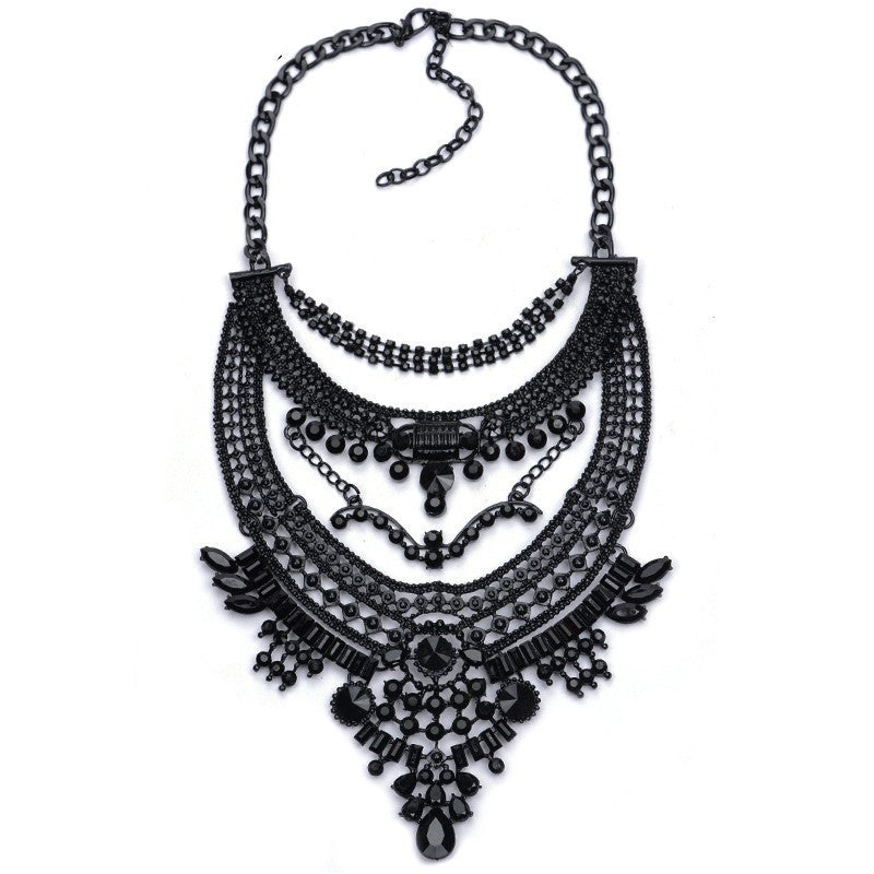 Big Women Collier Femme Necklaces Pendant Black Statement Bijoux Fashion Crystal Jewelry Choker Maxi Boho Vintage Jewelry - CelebritystyleFashion.com.au online clothing shop australia