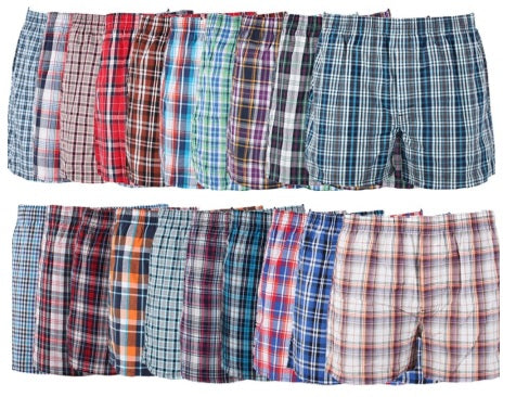 Classic Plaid Men Boxer Shorts mens underwear trunks Cotton Cuecas Underwear boxers for male Mix Color 4 Pieces/Lot
