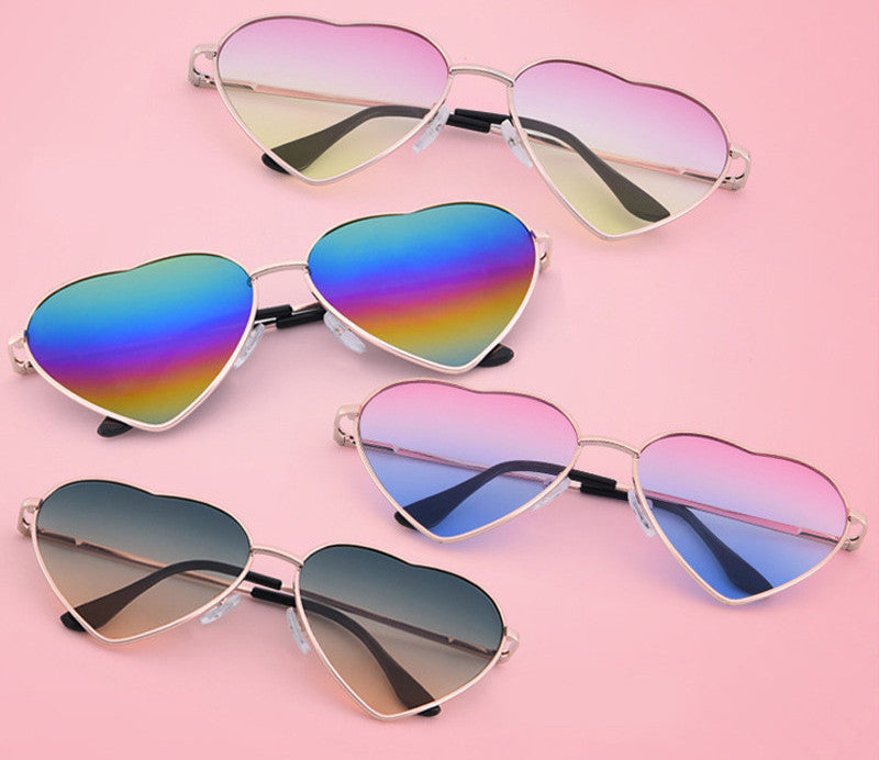 New Fashion Heart Shaped Sunglasses Women Metal Wrap Sun Glasses Lovely - CelebritystyleFashion.com.au online clothing shop australia