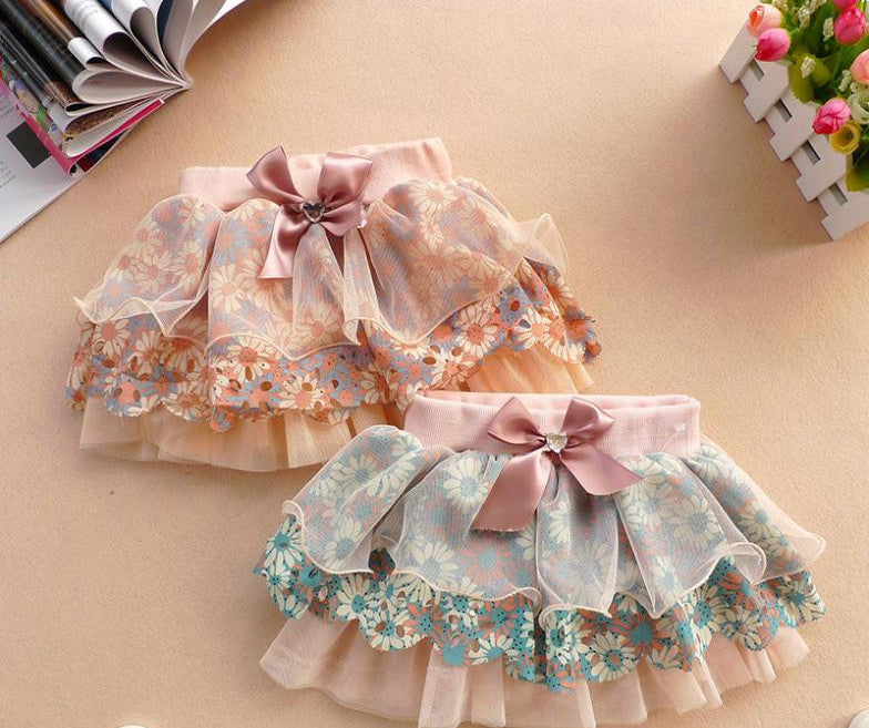 High Quality 2-6Y Cute Baby Kids Girl Bow Floral Skirt Floral Tulle Tutu Skirts Child Clothes Girls Skirts - CelebritystyleFashion.com.au online clothing shop australia