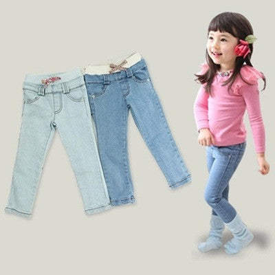 hot summer children's jeans baby girls pants jeans child elastic waist 2-7Y Retail - CelebritystyleFashion.com.au online clothing shop australia