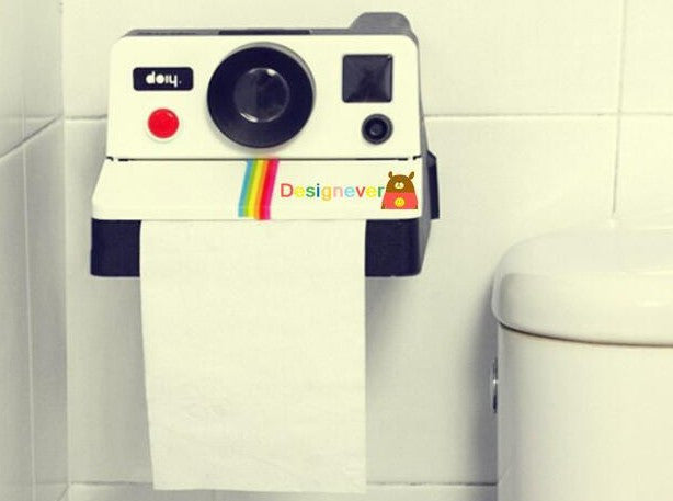 Creative Retro Polaroid Camera Shape Inspired Tissue Boxes/ Toilet Roll Paper Holder Box Bathroom Accessories