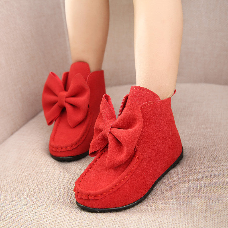 fashion children boots big butterfly knot leather sneakers girls dancing boots kids princess shoes - CelebritystyleFashion.com.au online clothing shop australia