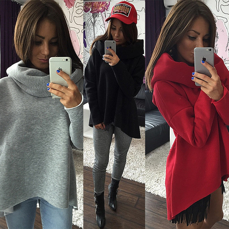S-XL Christmas clothes New Arrival Women Winter Hoodies Scarf Collar Long Sleeve Fashion Casual Style Autumn Sweatshirts - CelebritystyleFashion.com.au online clothing shop australia