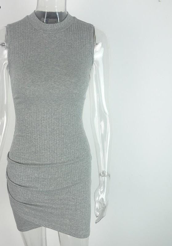 Sleeveless Knitted Casual Bodycon Dress Kim Kardashian Style - CelebritystyleFashion.com.au online clothing shop australia