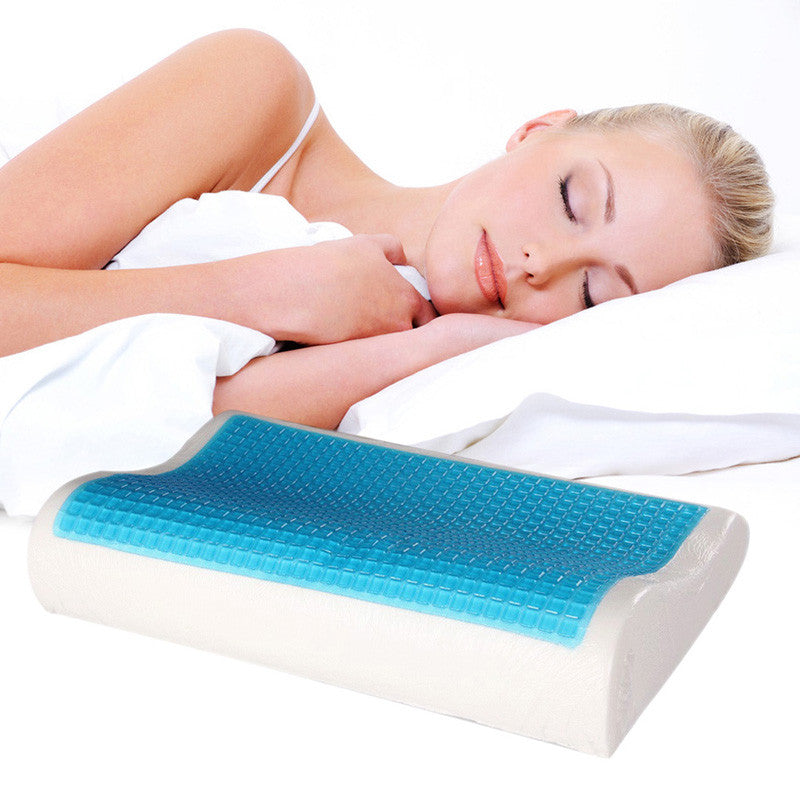 Memory Foam Orthopedic Sleep Blue Cooling Comfort Gel Bed Pillow Cushion