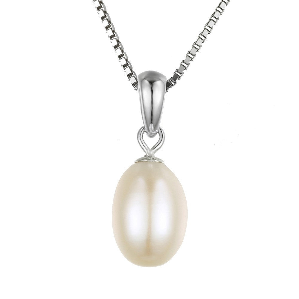 10-8mm Cultured Freshwater Pearl Pendant 925 Sterling Silver Jewelry For Women Fine Jewelry Not Include a Chain - CelebritystyleFashion.com.au online clothing shop australia