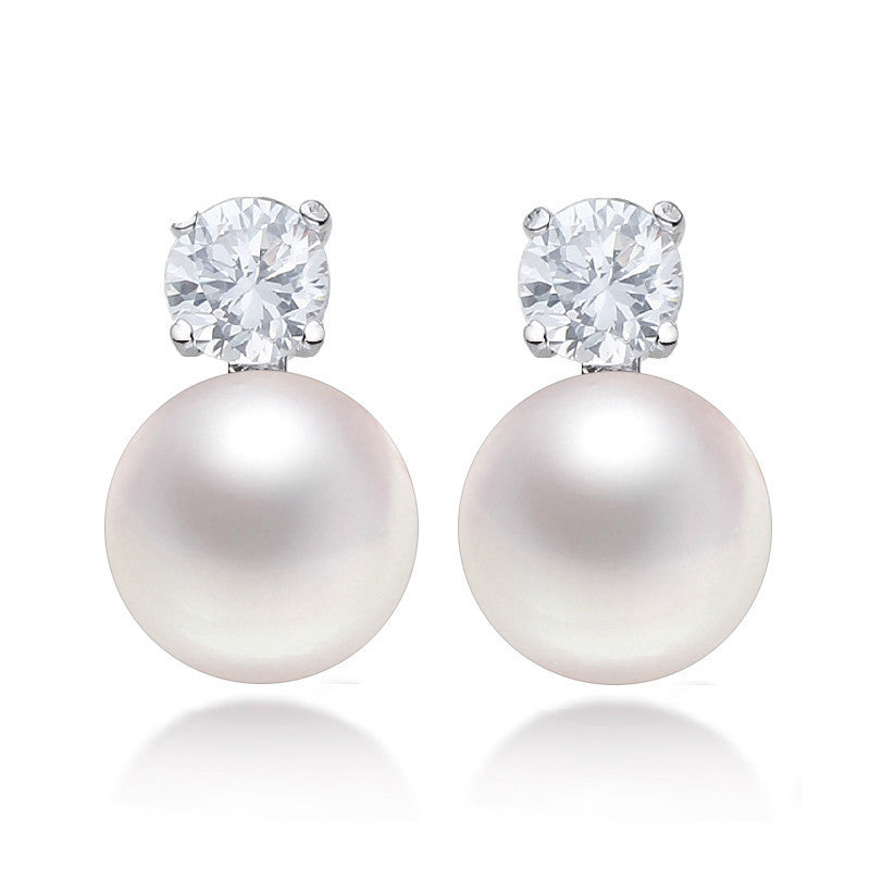 classic Pearl earring, Pearl with 925 Sterling Silver earrings,Birthday gift Jewelry fashion earrings for Women - CelebritystyleFashion.com.au online clothing shop australia