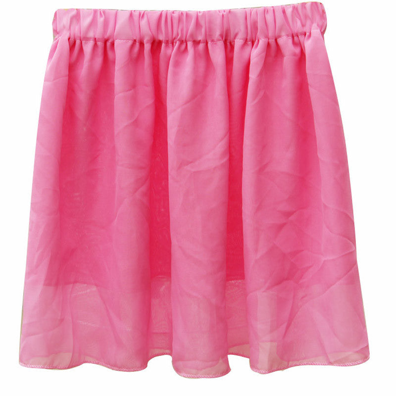 Summer Chiffon Women Skirt Tulle Girls Above Knee Short Nude Mini Casual Skirts NO BELT LY1201ANu - CelebritystyleFashion.com.au online clothing shop australia