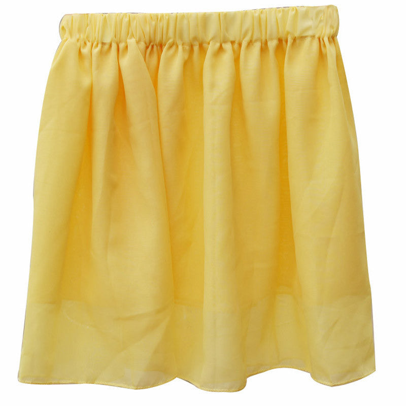 Summer Chiffon Women Skirt Tulle Girls Above Knee Short Nude Mini Casual Skirts NO BELT LY1201ANu - CelebritystyleFashion.com.au online clothing shop australia