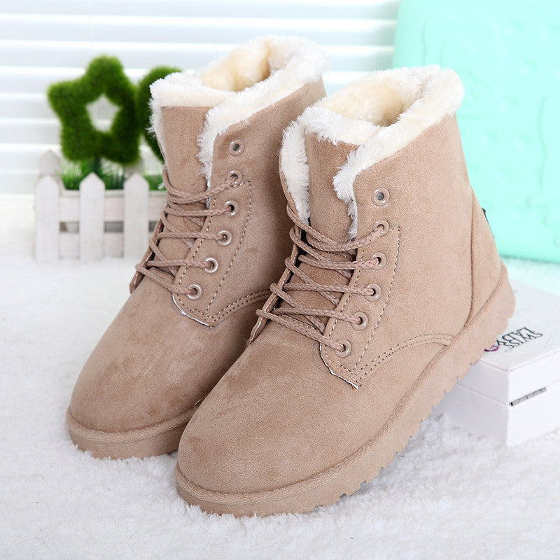 women boots winter boots warm snow boots fashion platform shoes women