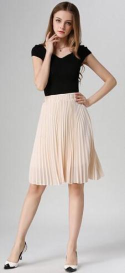 8 Colors women chiffon pleated skirt vintage high waist tutu skirts womens saia midi rokken summer style jupe femme - CelebritystyleFashion.com.au online clothing shop australia