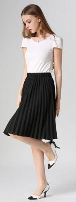 8 Colors women chiffon pleated skirt vintage high waist tutu skirts womens saia midi rokken summer style jupe femme - CelebritystyleFashion.com.au online clothing shop australia