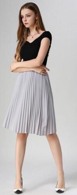 8 Colors women chiffon pleated skirt vintage high waist tutu skirts womens saia midi rokken summer style jupe femme - CelebritystyleFashion.com.au online clothing shop australia