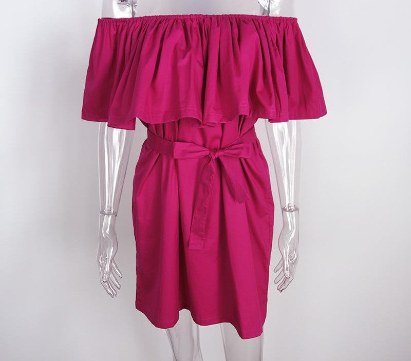 ruffles slash neck women dress summer off shoulder Summer White Elegant Mini Dress Women Ruffles Bow Tie Slash Neck Off Shoulder A-line Ball Gown Short Dresses Female Temperament| Alibaba.com