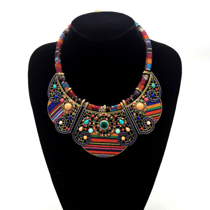 New women bohemia necklace&pendants multicolor statement choker necklace za antique tribal ethnic boho jewelry mujer bijoux - CelebritystyleFashion.com.au online clothing shop australia