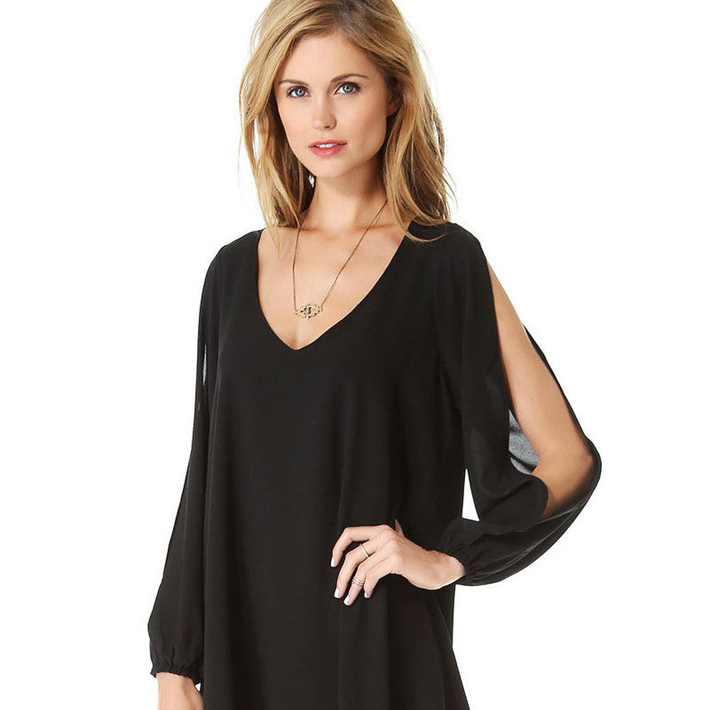 Summer casual women dress chiffon robe summer style plus size women clothing casual dress female - CelebritystyleFashion.com.au online clothing shop australia