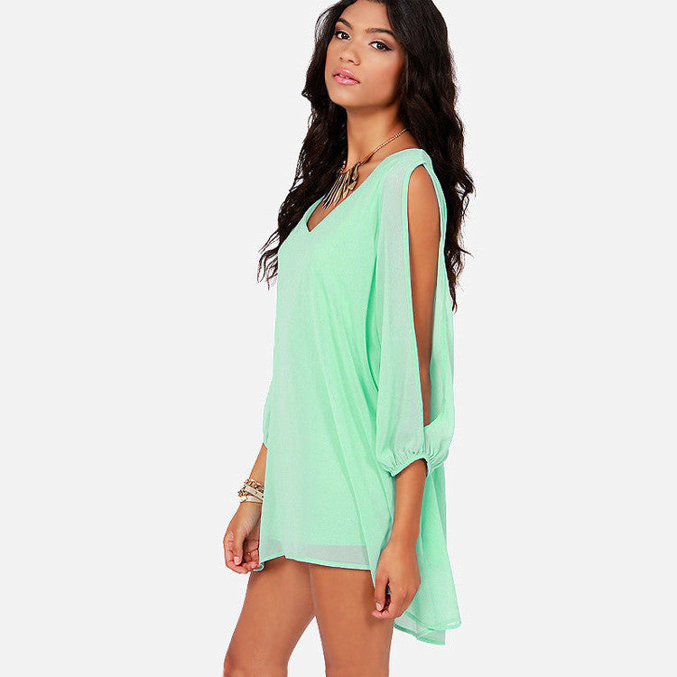 Summer casual women dress chiffon robe summer style plus size women clothing casual dress female - CelebritystyleFashion.com.au online clothing shop australia