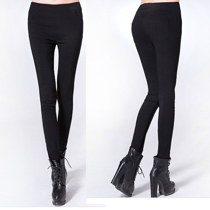Colored Stretch Fashion Female Candy Colored Pencil Women's Pants Elastic Cotton Pants OL Slim Trousers Size S-3XL - CelebritystyleFashion.com.au online clothing shop australia