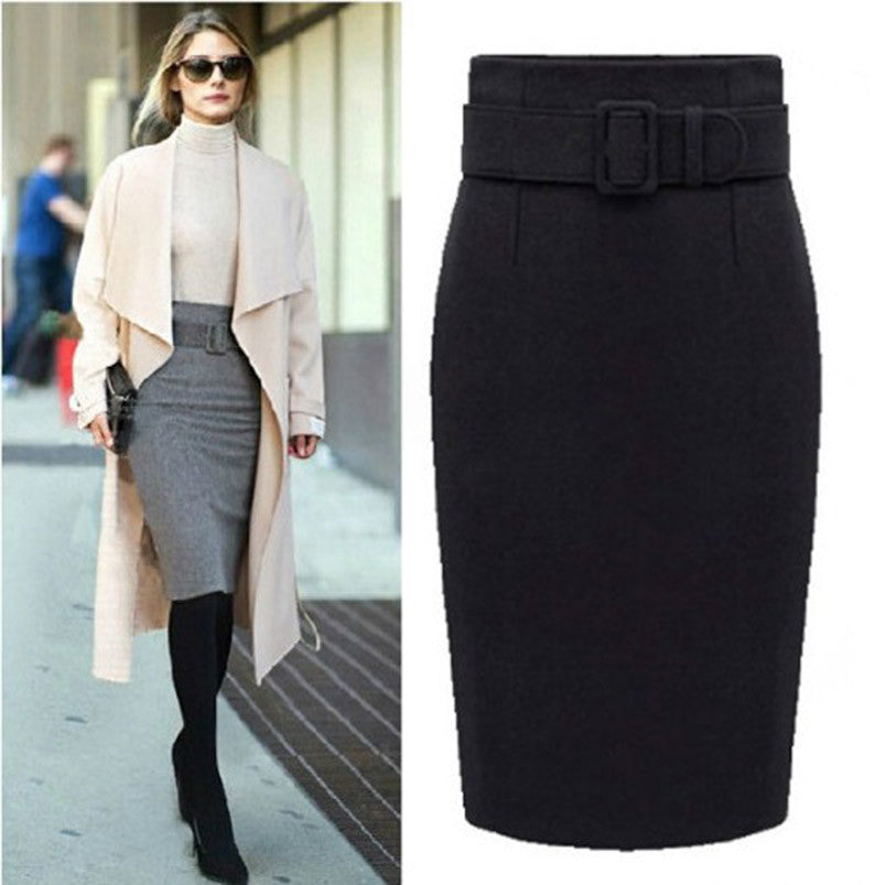 fashion cotton plus size high waist casual midi pencil skirt women skirts female - CelebritystyleFashion.com.au online clothing shop australia