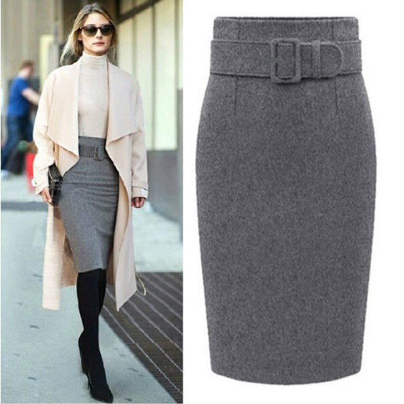 fashion cotton plus size high waist casual midi pencil skirt women skirts female - CelebritystyleFashion.com.au online clothing shop australia