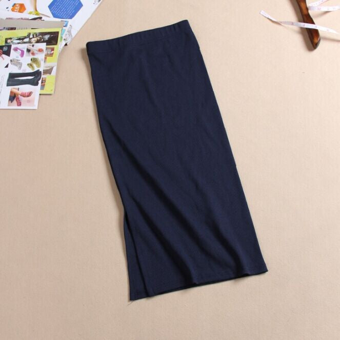 Autumn Winter Women Skirt Wool Rib Knit Long Skirt Faldas Package Hip Split Skirts A919 - CelebritystyleFashion.com.au online clothing shop australia