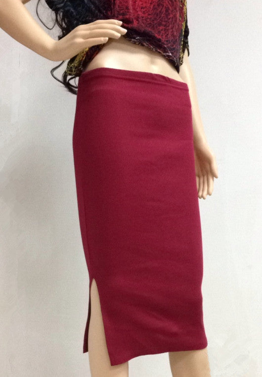 Autumn Winter Women Skirt Wool Rib Knit Long Skirt Faldas Package Hip Split Skirts A919 - CelebritystyleFashion.com.au online clothing shop australia