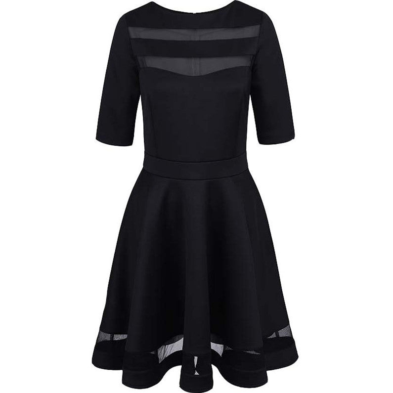 Women Summer Autumn Style Casual Black Dress Half Sleeve O-neck Vintage Party Sexy Dresses Plus Size Clothing - CelebritystyleFashion.com.au online clothing shop australia