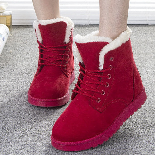 Women Boots Warm Winter Snow Boots Fashion Platform Ankle Boots For Women Shoes Black Botas Femininas - CelebritystyleFashion.com.au online clothing shop australia