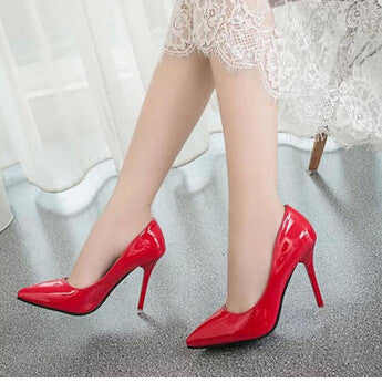 brand red bottom high heels patent leather women pumps pointed toe sexy ladies stiletto shoes woman plus size 34-39 - CelebritystyleFashion.com.au online clothing shop australia